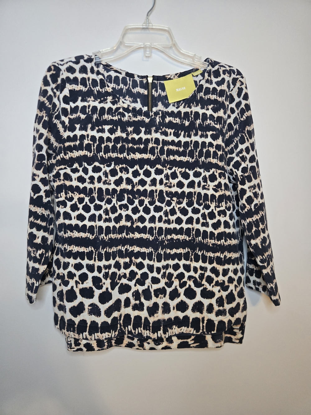Womens Maeve By Anthropology Cheetah  Animal Print Blouse Size Medium